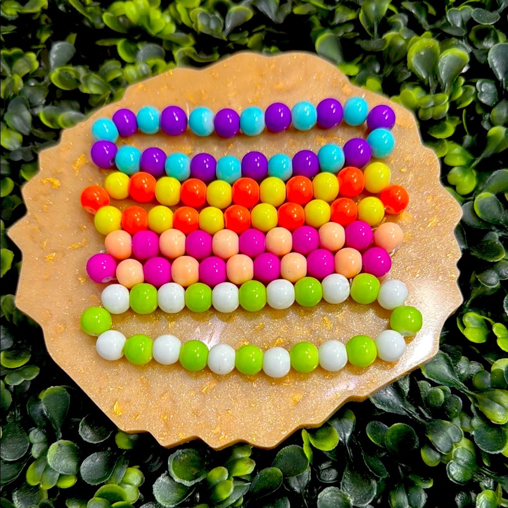 Purple and Blue Beaded Jewelry Bracelets